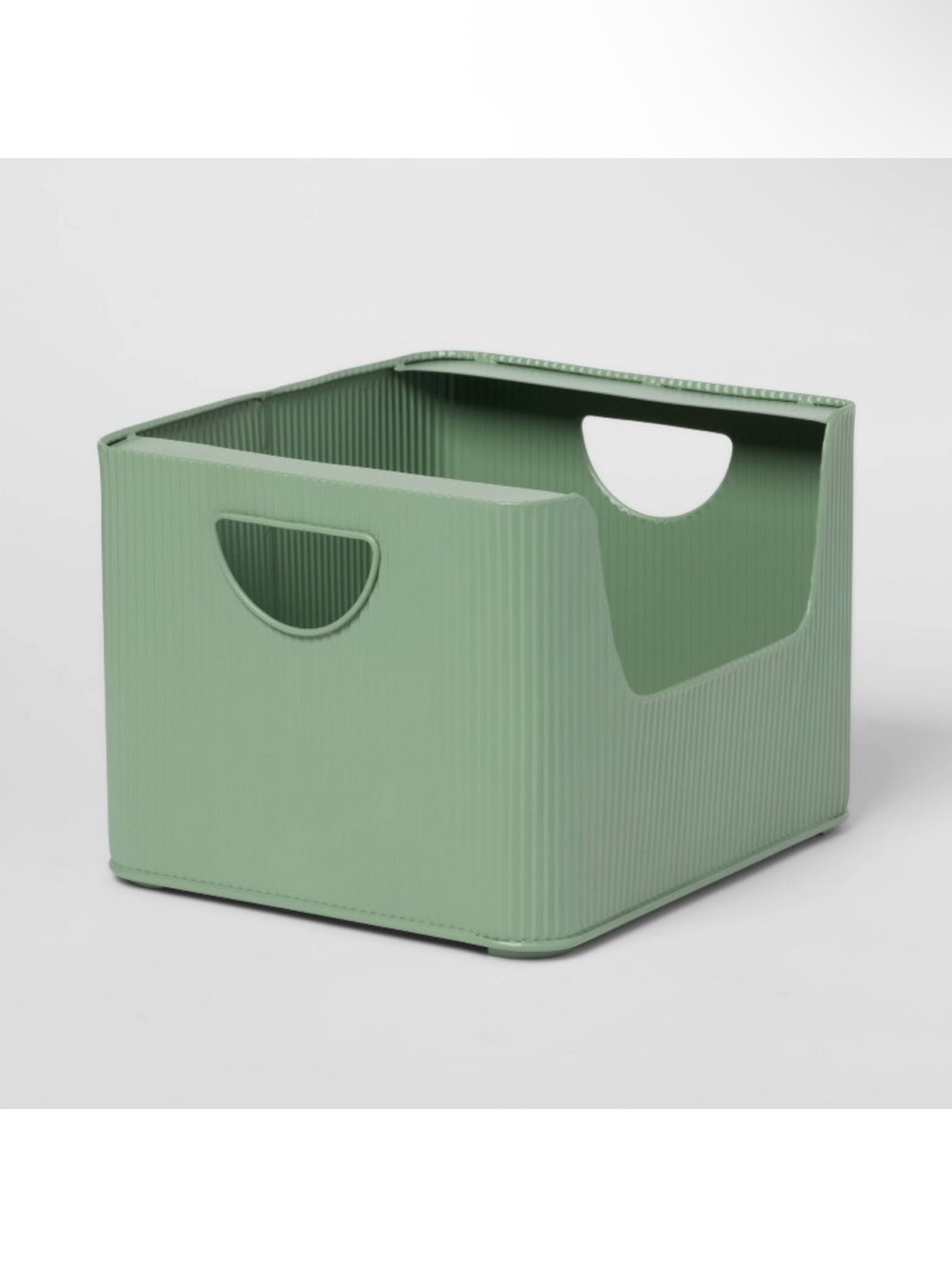 Metal Bin Open Front Green - Brightroom